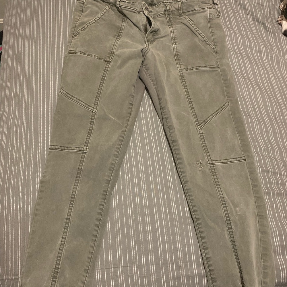 Olive green Mid Calf Pants